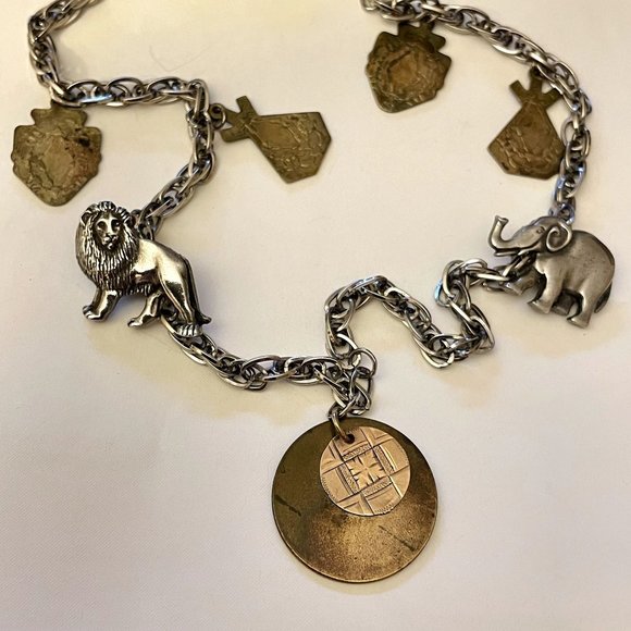 Mixed Metal Animal Charm Necklace - Picture 3 of 4